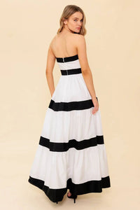 Vestido Blanco Rayas