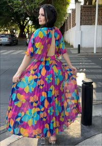 Vestido Flora Plisado