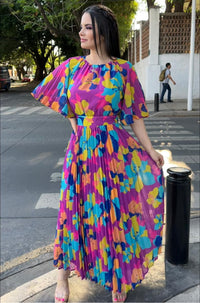 Vestido Flora Plisado