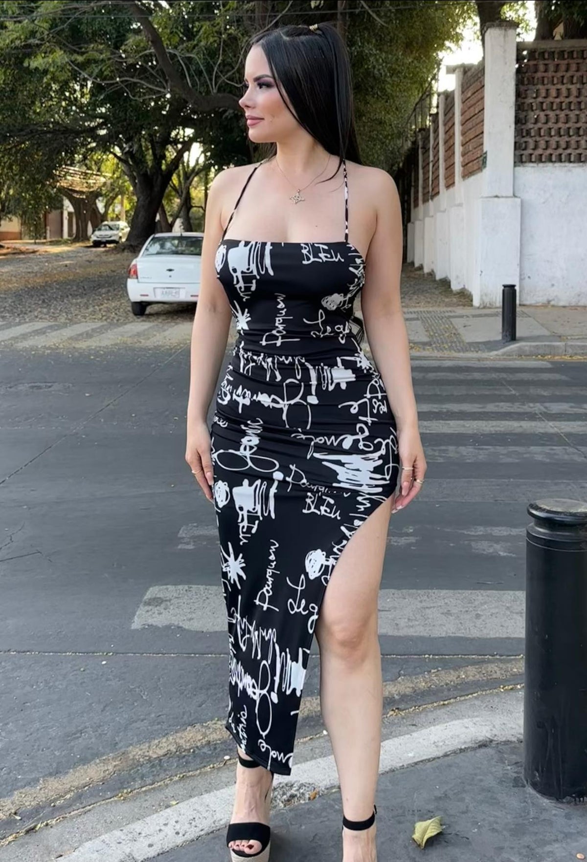 Vestido Firmas Negro