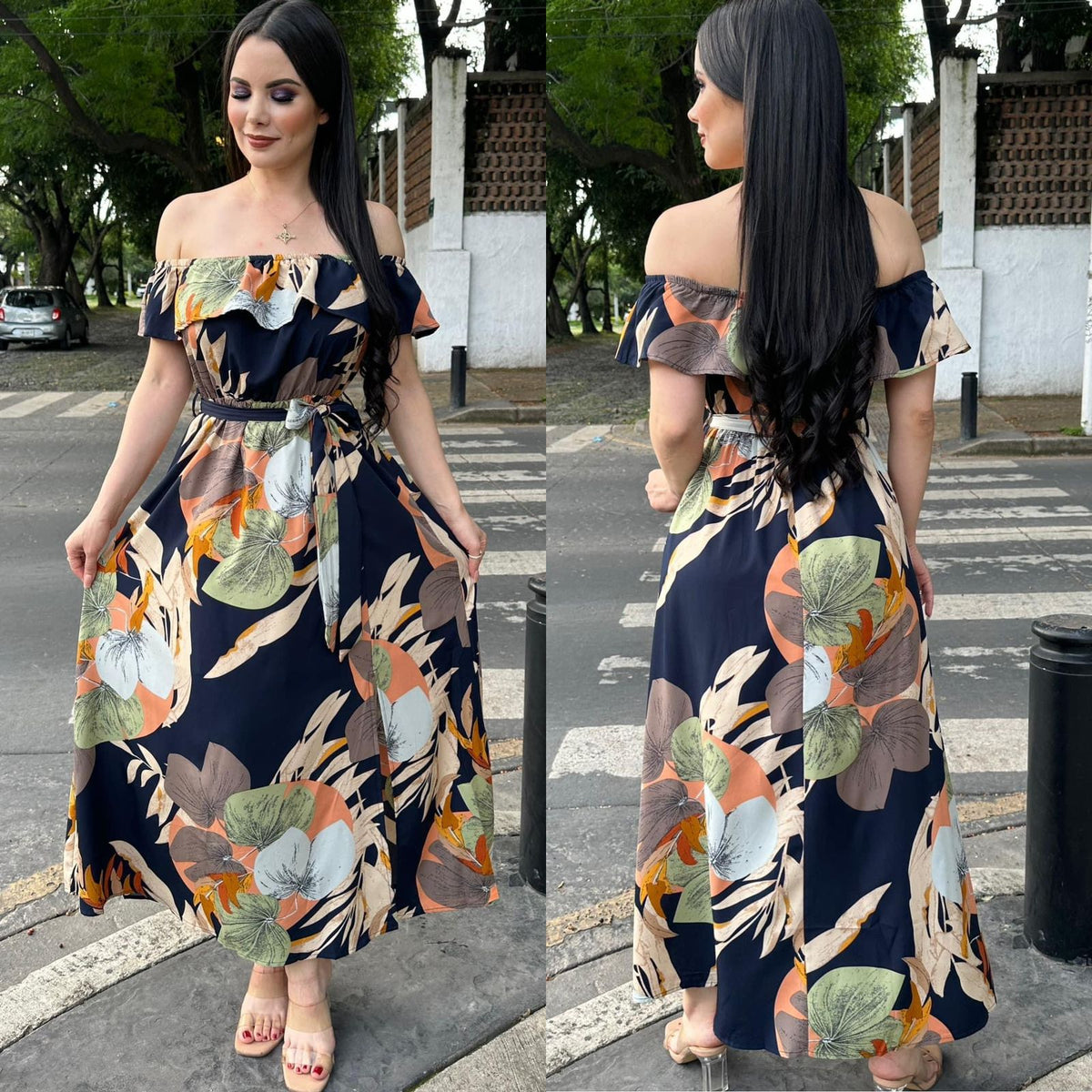 Azul Marino Estampado