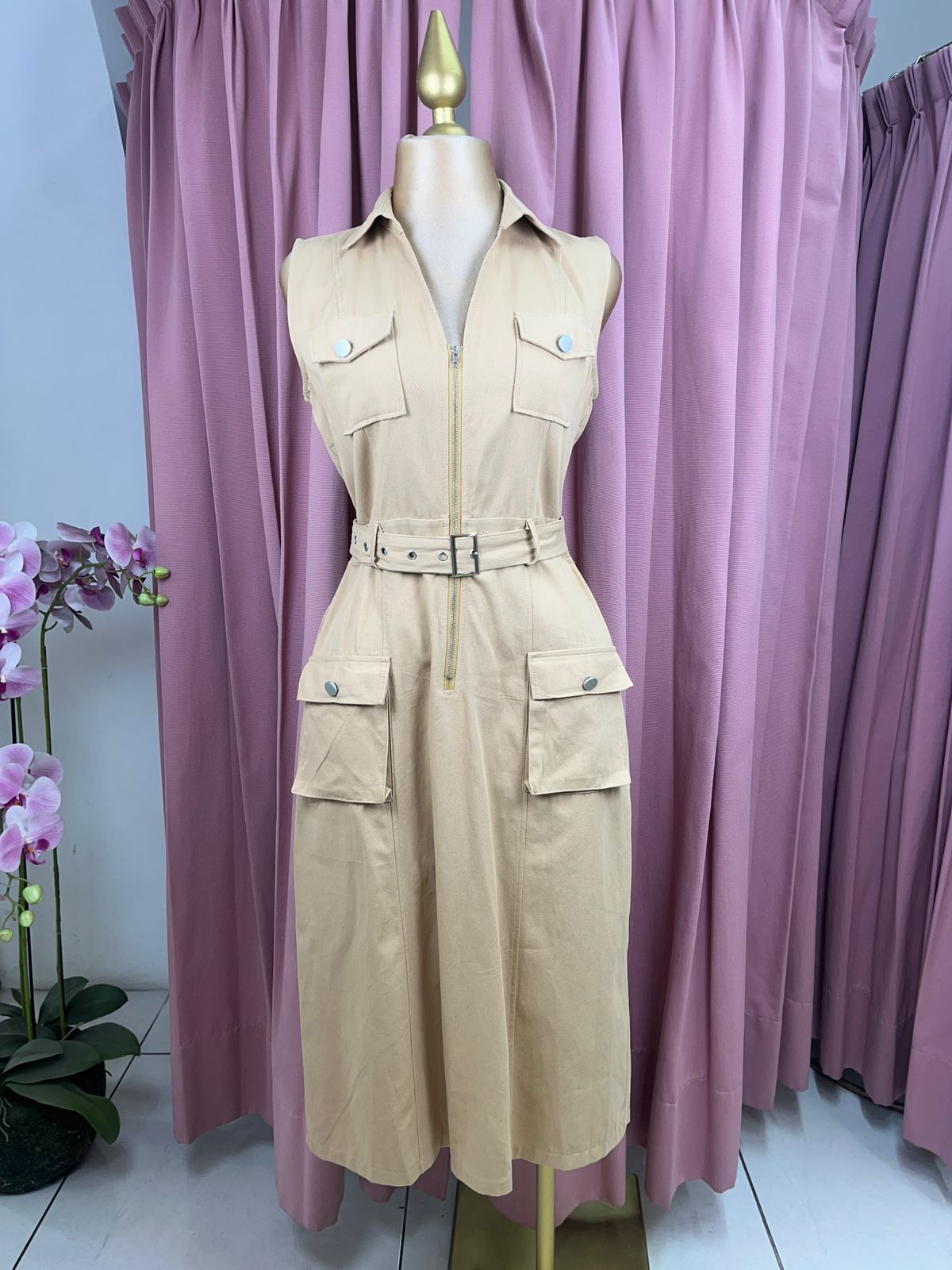 Vestido Tipo Gabardina