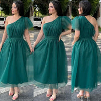 Vestido al Hombro Verde