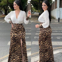 Vestido Animal Print Manga Larga