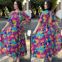 Vestido Flora Plisado