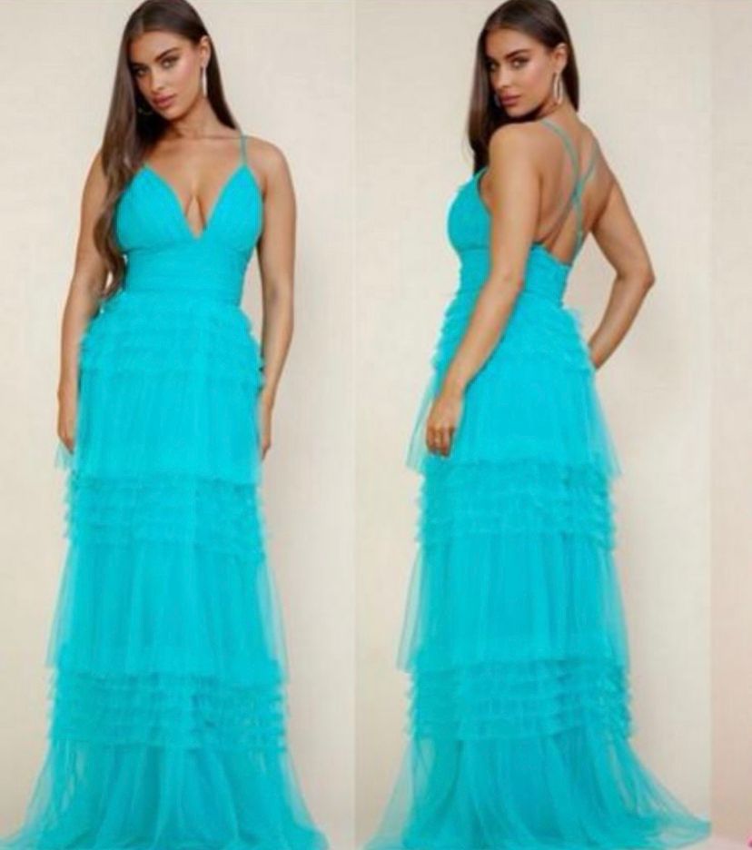 Vestido Tirantes Azul Aqua