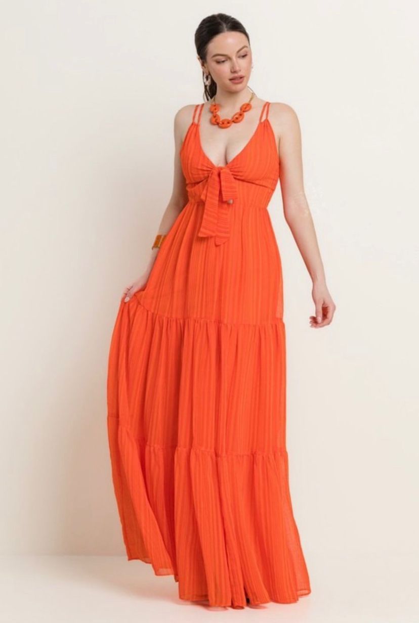 Vestido de Tirantes Naranja
