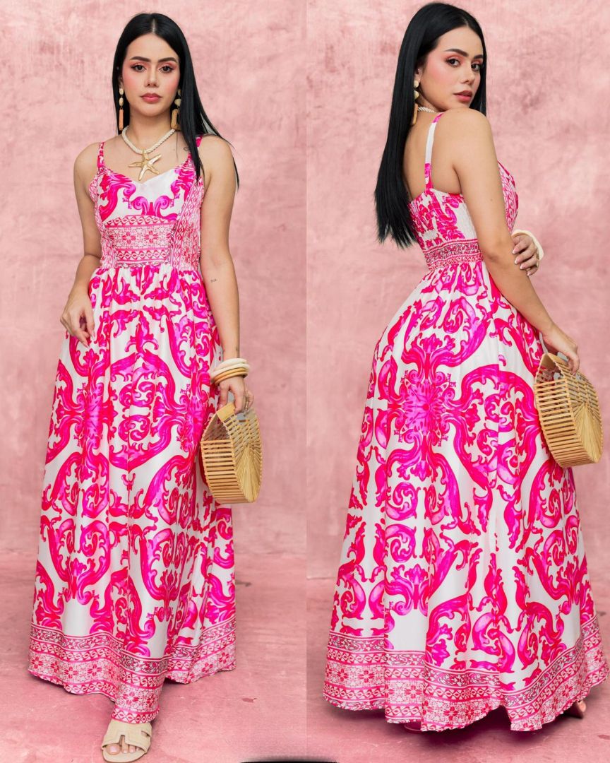 Vestido Estampado Porcelana