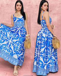 Vestido Estampado Porcelana