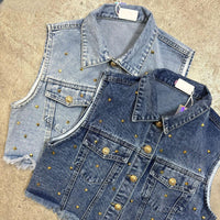 Chaleco Mezclilla Estoperoles