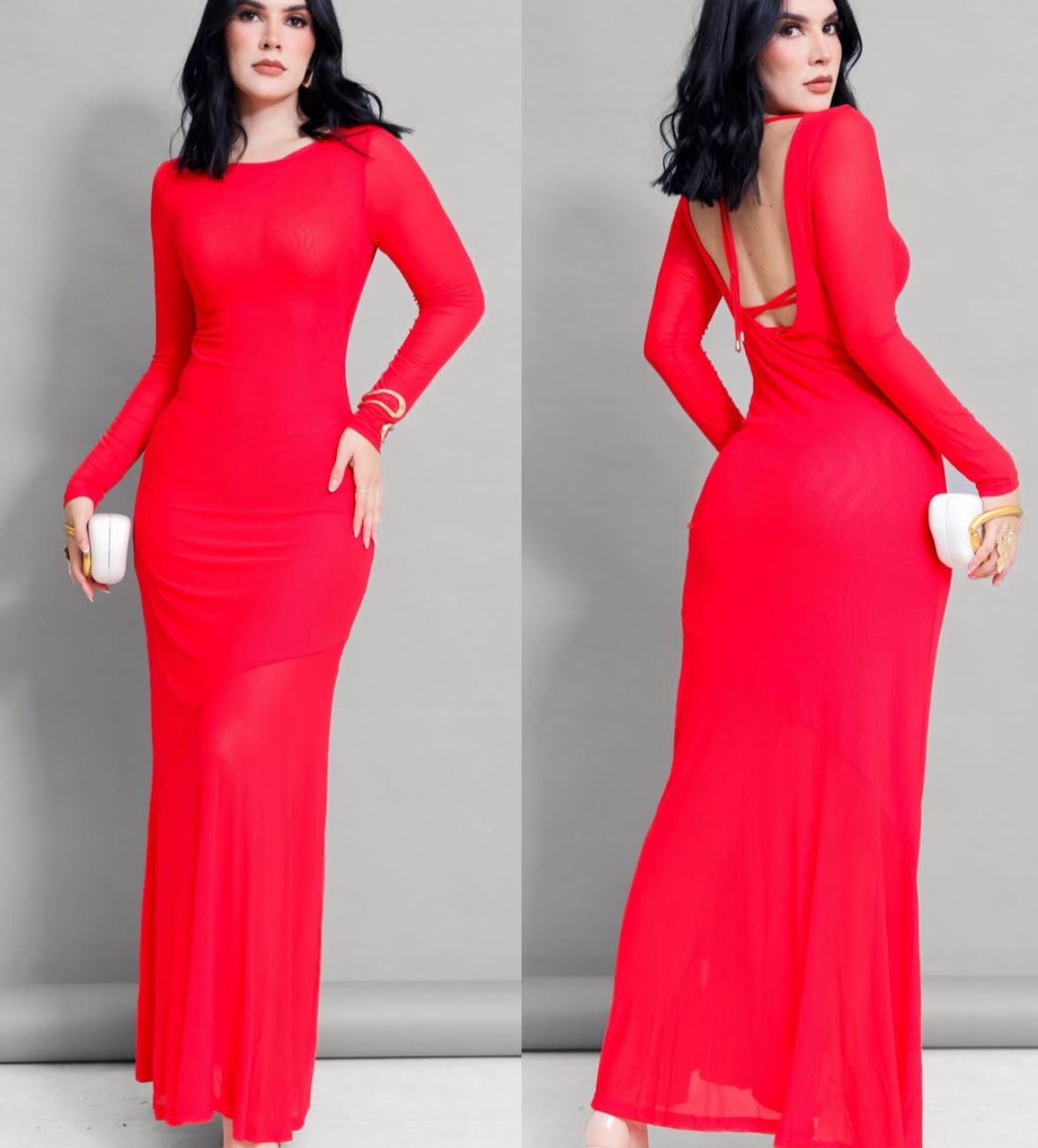 Vestido Mech manga larga