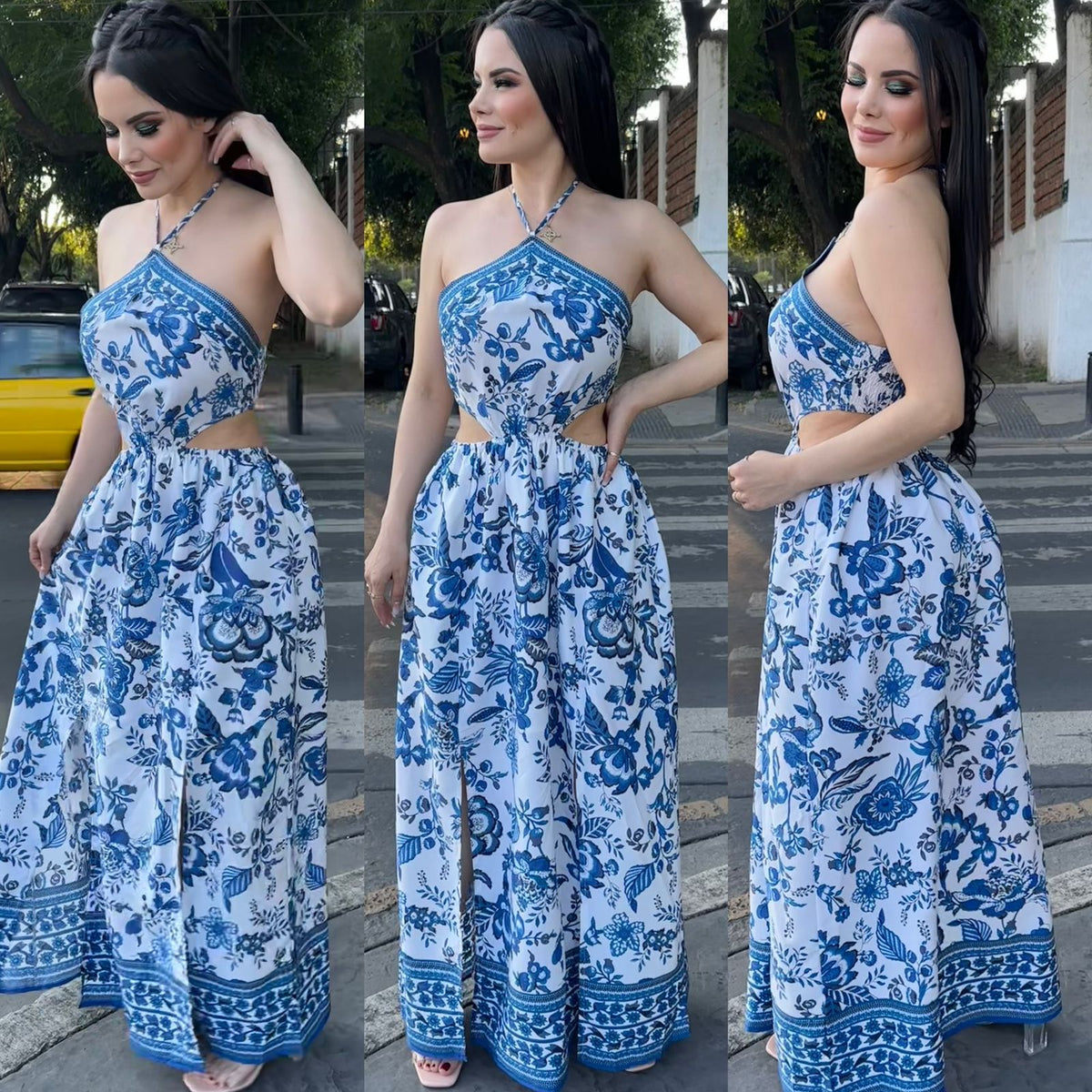 Vestido Halter Azul