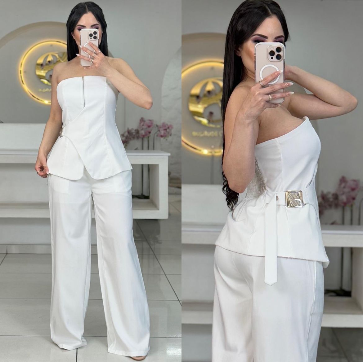 Set Blusa Cruzada y Pantalón