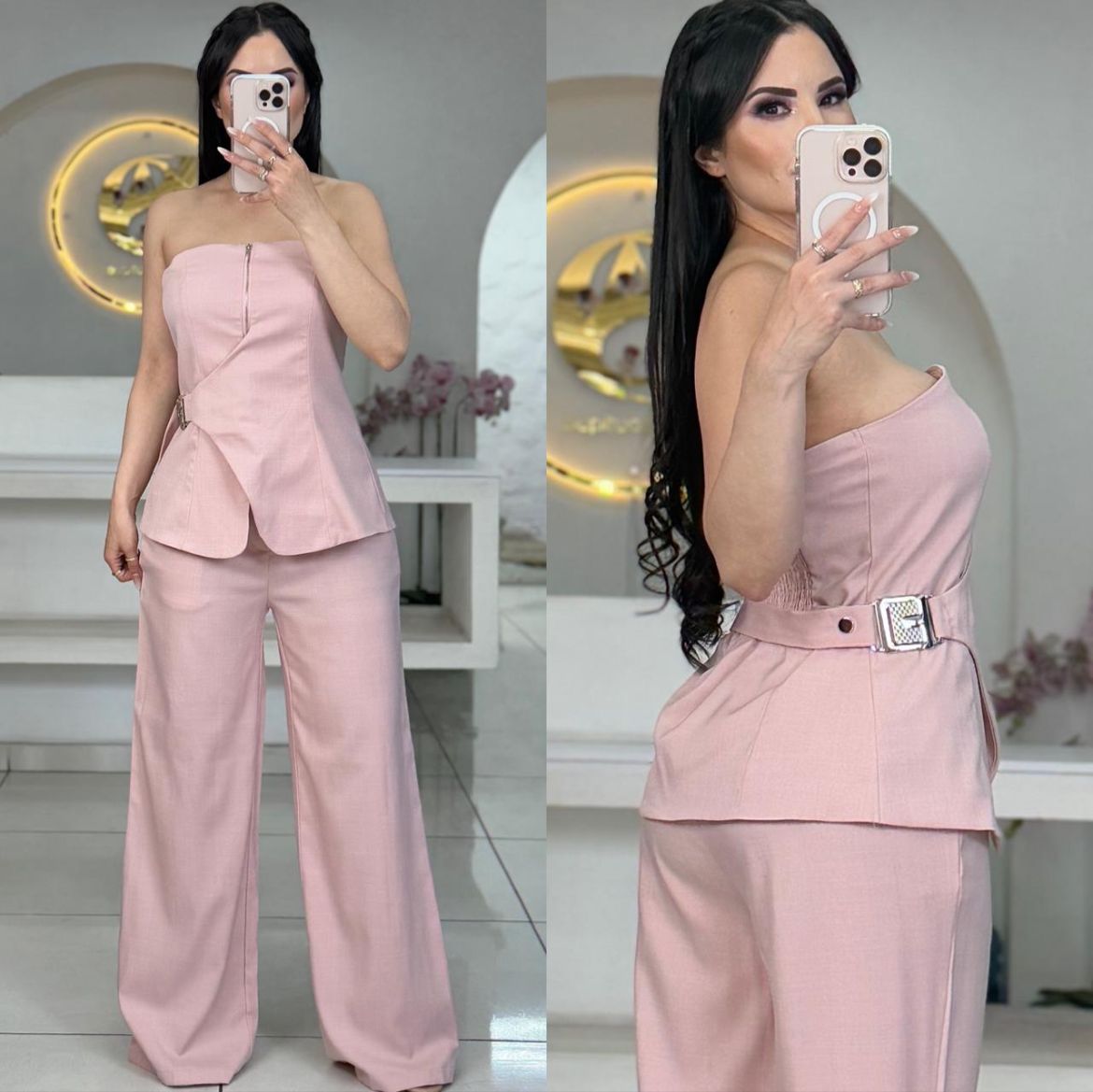 Set Blusa Cruzada y Pantalón